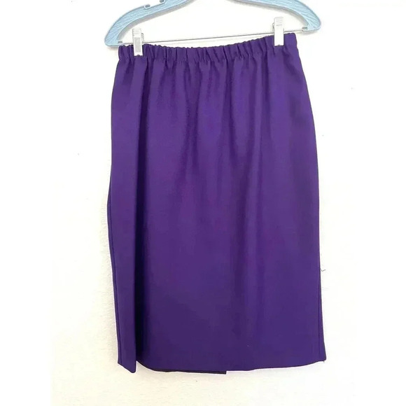 2 PC VTG Tower Hill Women's Purple Blazer Skirt Set Outfit MEDIUM Retro 1990s - Picture 5 of 14